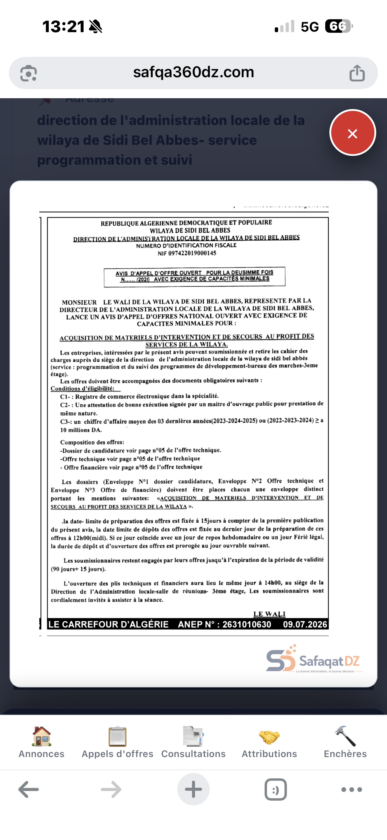 Détail annonce